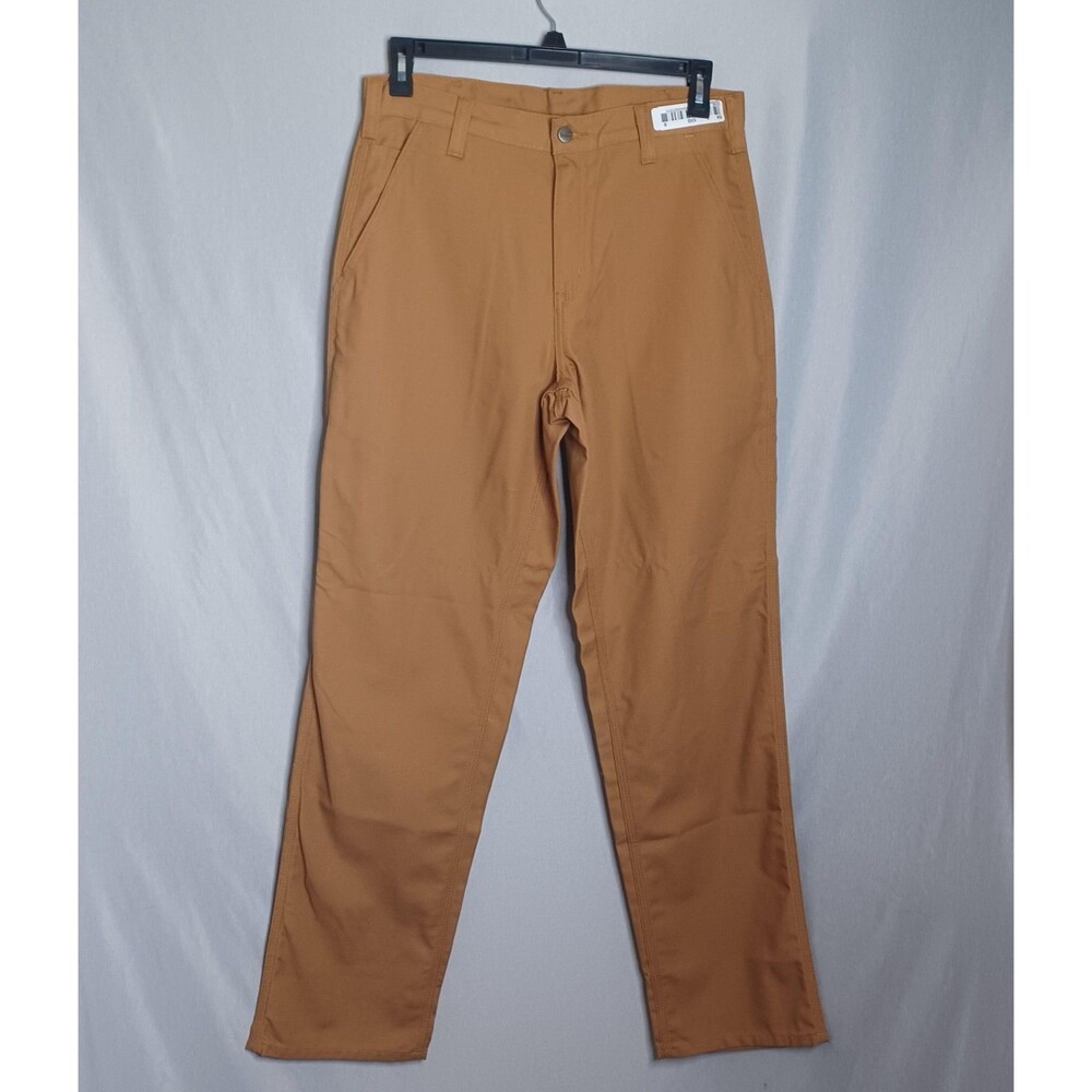 Carhartt Pants Mens 32x34 Brown Dungaree Fit Canvas Carpenter Workwear Utility